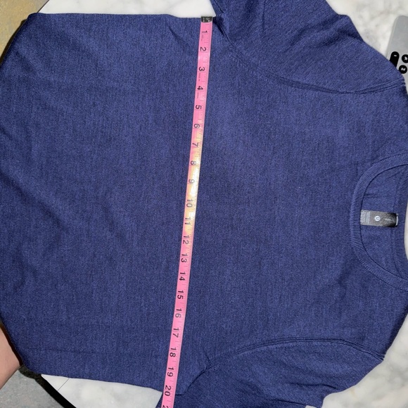 Lululemon Men Small New Venture Crewneck Sweater Navy Blue NWT - Picture 8 of 10
